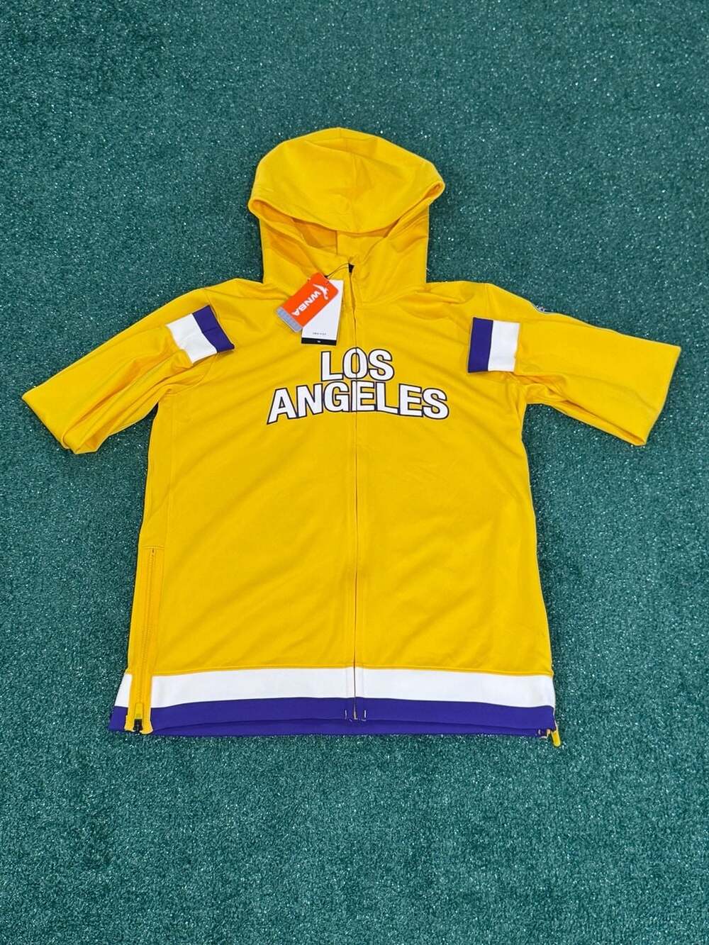 Nike Los Angeles WNBA Hoodie Size L-Tall Yellow Full Zip
